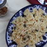 Fusilli with capers and garlic