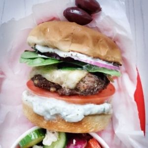 greek feta burger