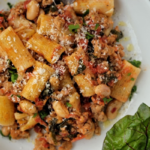 sausage pasta with swiss chard