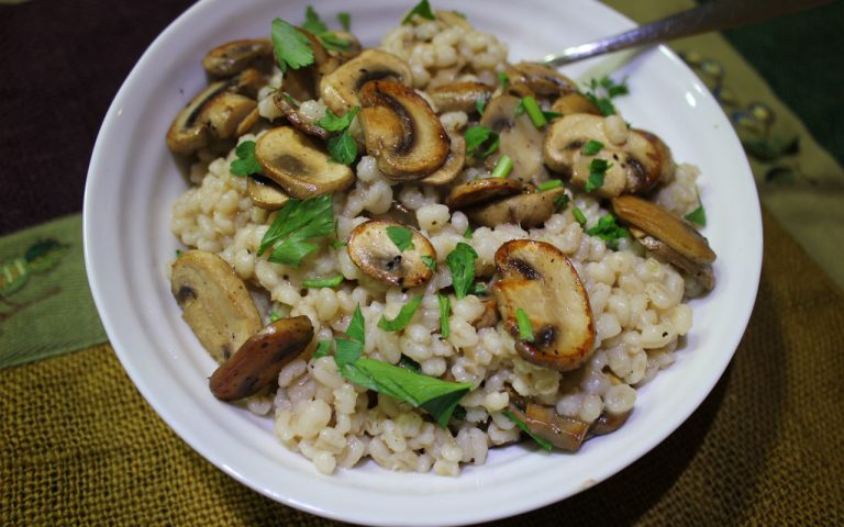 mushroom barley risotto
