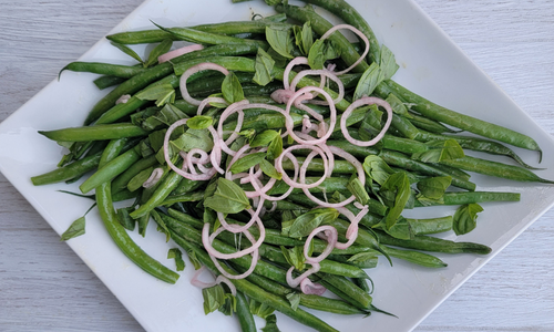 green beans with vinaigrette