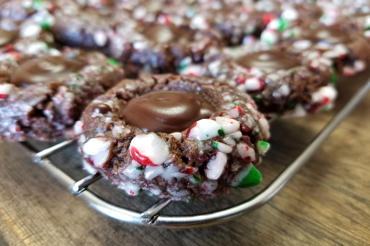 Cinnamon Chocolate Thumbprint Cookies