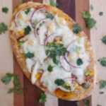 tandoori chicken naan pizza