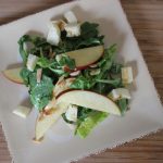 Apples & Halloom Salad with Apple Cider Vinaigrette