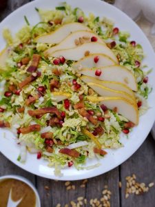 Winter Brussels Sprout Slaw with Pancetta