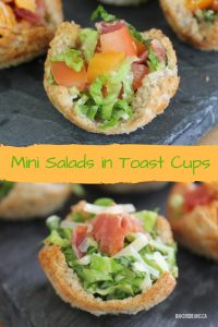 Mini Salads in Toast Cups