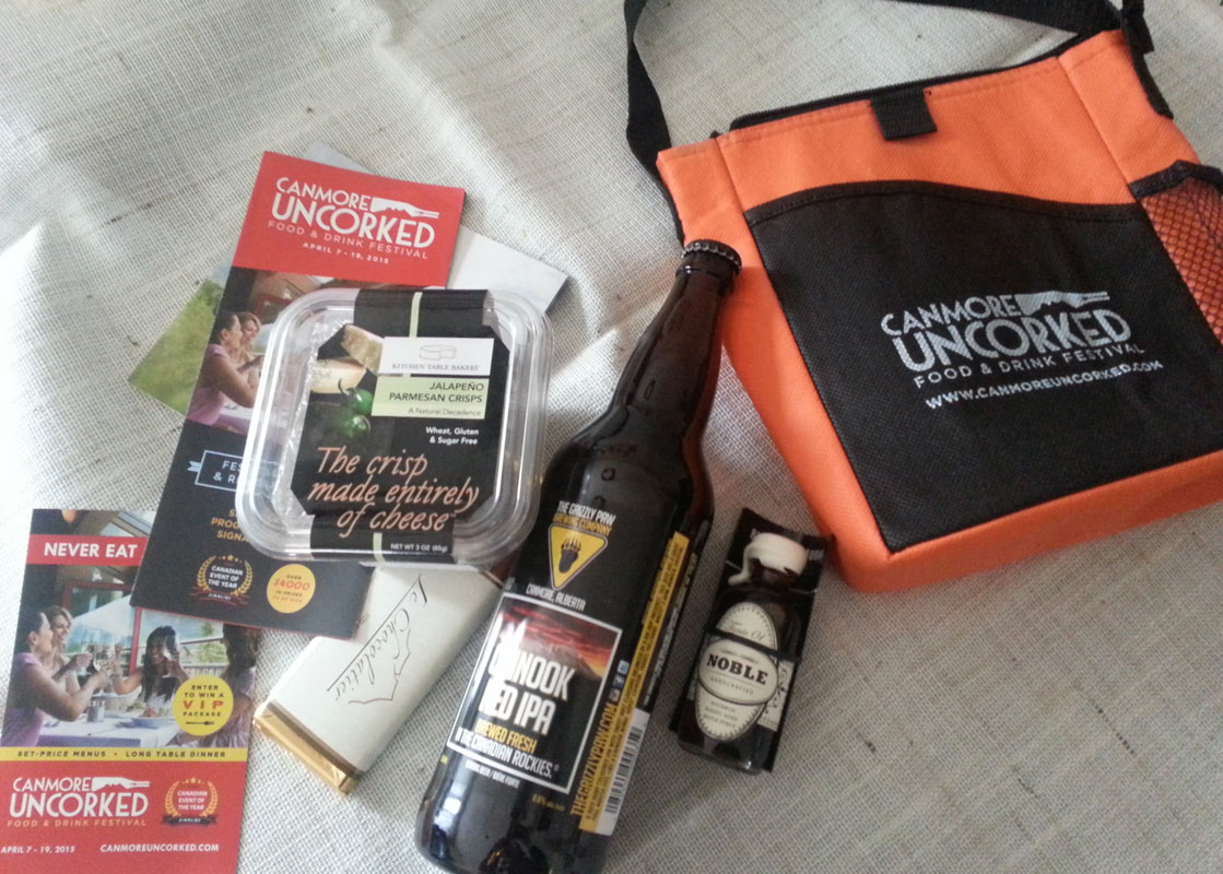 Media Event for Canmore Uncorked Goodie Bag