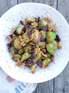Brussels Sprouts with Candied Walnuts