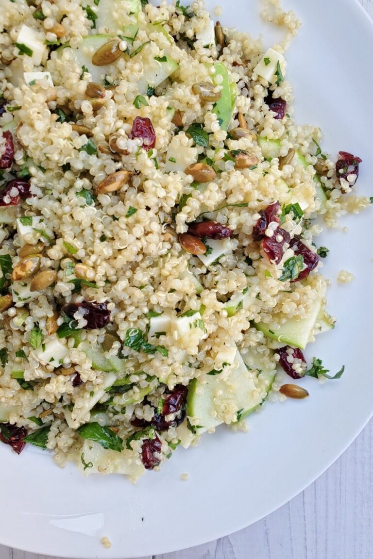 Green Apple And Cranberry Quinoa Salad Bakersbeans Wanda Baker