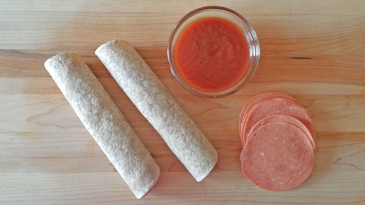 Serve extra pizza sauce for dipping