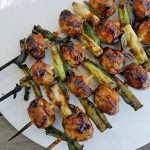 Grill Mushroom and Green Onion Kabobs