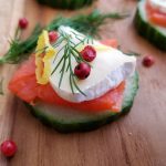 Smoked Salmon on Cucumber Rounds