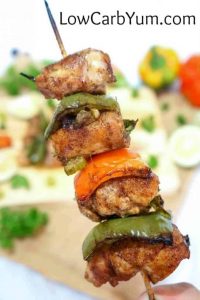 Low Carb Chicken Fajita Kebabs