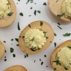 smoked deviled eggs
