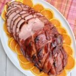 baked ham with pomegranate molasses glaze